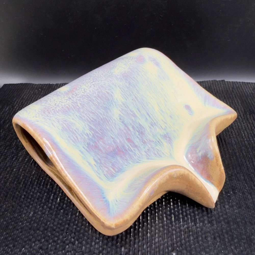 Artisan‎ Drip Ceramic Spoon Rest Pottery Kitchen Utensil Sponge Holder DripSpout